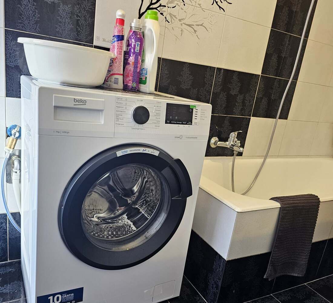 La lavatrice in bagno