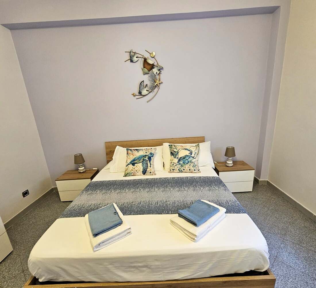Il letto matrimoniale preparato
